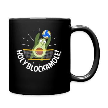 Holy Blockamole Volleyball Avocado - Tasse einfarbig - Schwarz - Rechts