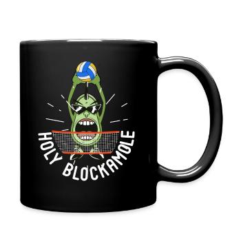 Holy Blockamole Volleyball Avocado - Tasse einfarbig - Schwarz - Rechts