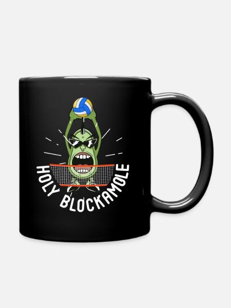 Holy Blockamole Volleyball Avocado - Tasse einfarbig - Schwarz