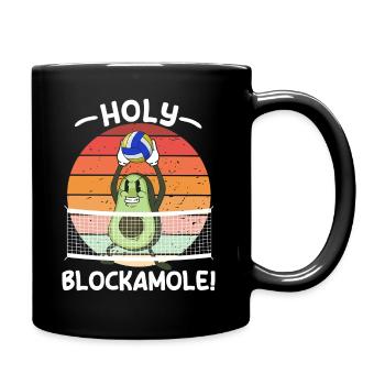 Holy Blockamole Volleyball Avocado - Tasse einfarbig - Schwarz - Rechts