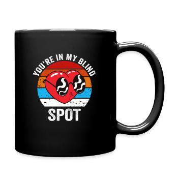 Tu es dans mon angle mort Hommes Femmes Drôles d’aveugles - Mug uni - noir - Droite