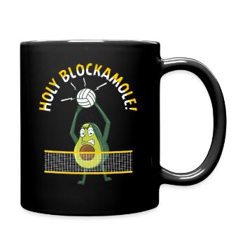 Holy Blockamole Volleyball Avocado - Tasse einfarbig - Schwarz - Rechts