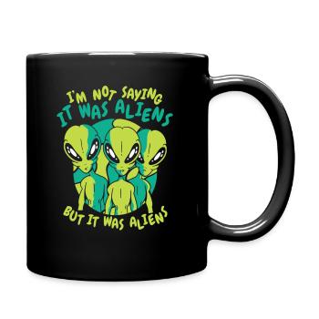 Alien UFO Aliens Außerirdischer - Full Colour Mug - black - Right