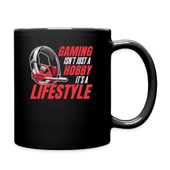 Gamer Gaming Videospiele Konsole Controller - Tasse einfarbig - Schwarz - Rechts