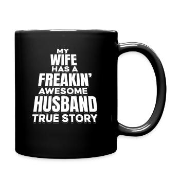 Husband Spouse Family Wedding - Full Colour Mug - black - Right