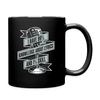 Chanteur de musique vocale chantant - Mug uni - noir - Droite