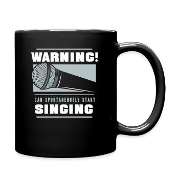 Chanteur de musique vocale chantant - Mug uni - noir - Droite