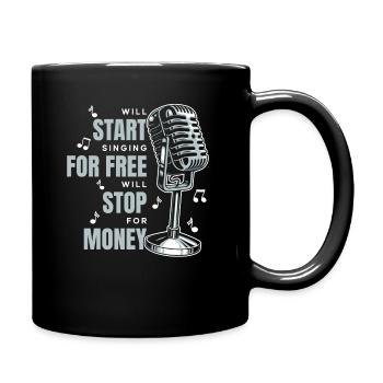 Chanteur de musique vocale chantant - Mug uni - noir - Droite