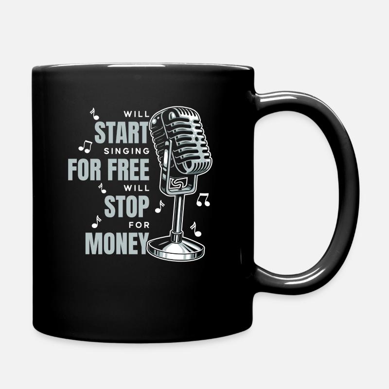Gesangsmusik Sänger Singen - Tasse einfarbig - Schwarz