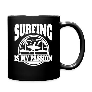 Surfer Surfing Surfboard Surf instructor surfing - Full Colour Mug - black - Right