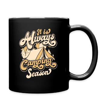 Camping Campfire Campground Campsite Tents - Full Colour Mug - black - Right