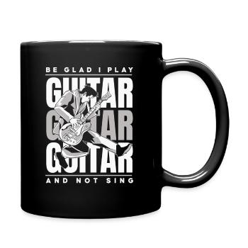 Guitar Guitarist Musician Acoustic Guitar Instruments - Full Colour Mug - black - Right