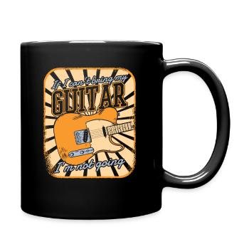 Guitar Guitarist Musician Acoustic Guitar Instruments - Full Colour Mug - black - Right