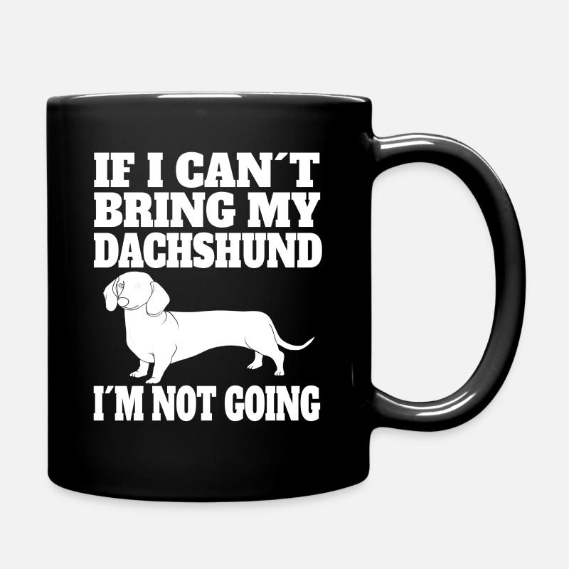 Dackelhund Hunde Dachshund Teckel Hund Hundehalter - Tasse einfarbig - Schwarz