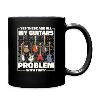 Guitar Guitarist Musician Acoustic Guitar Instruments - Full Colour Mug - black - Right