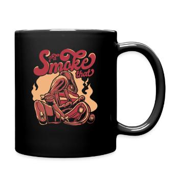Fumer de la viande BBQ Grill Fumée de bœuf Fumeur - Mug uni - noir - Droite