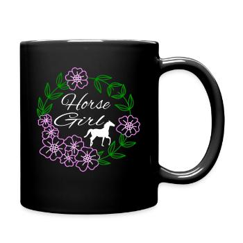 Pferd Reiten Reitverein Geschenkidee - Tasse einfarbig - Schwarz - Rechts