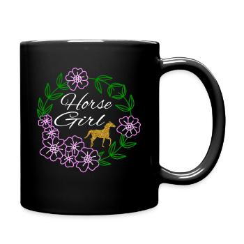 Pferd Reiten Reitverein Geschenkidee - Tasse einfarbig - Schwarz - Rechts