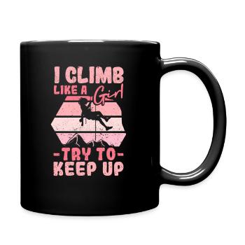 Escalade Je grimpe comme une fille Expériences - Mug uni - noir - Droite