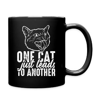 Un chat ne mène qu’à un autre - Mug uni - noir - Droite