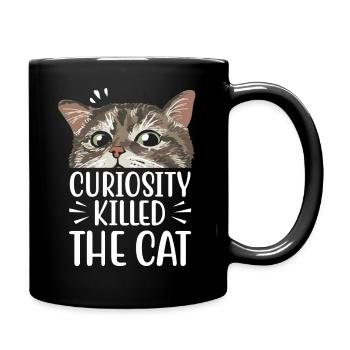 Curiosity is the death of the cat - Full Colour Mug - black - Right