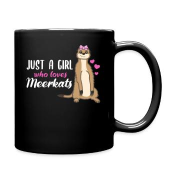 Meerkat Saying Gift Ladies Girl - Full Colour Mug - black - Right