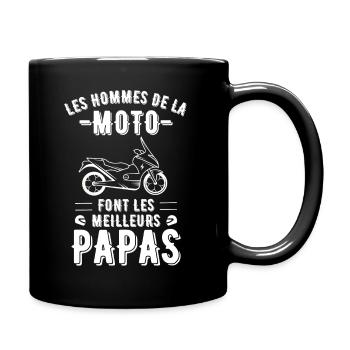Papa motard humour - Mug uni - noir - Droite