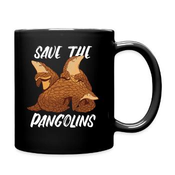 Pangolin Animal Pangolins Endangered Ar - Full Colour Mug - black - Right