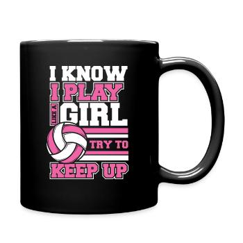 Volleyball Player Beach Volleyball Volleyball S - Full Colour Mug - black - Right