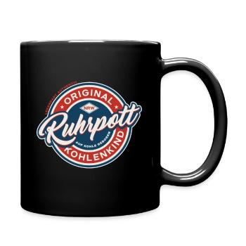 Auf Kohle geboren - Ruhrpott Ruhrgebiet - Tasse einfarbig - Schwarz - Rechts