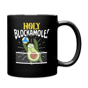 Holy Blockamole Volleyball Avocado - Tasse einfarbig - Schwarz - Rechts