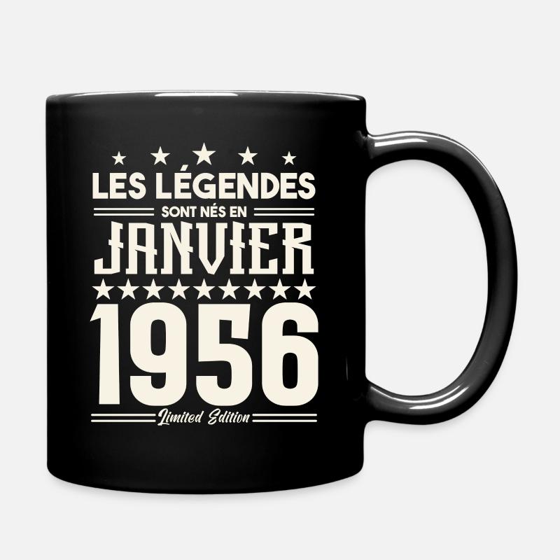 birthday gift January 1956. January 1956. - Full Colour Mug - black