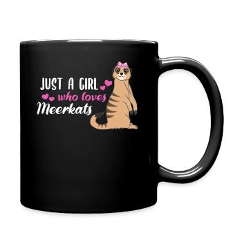 Meerkat Saying Gift Ladies Girl - Full Colour Mug - black - Right