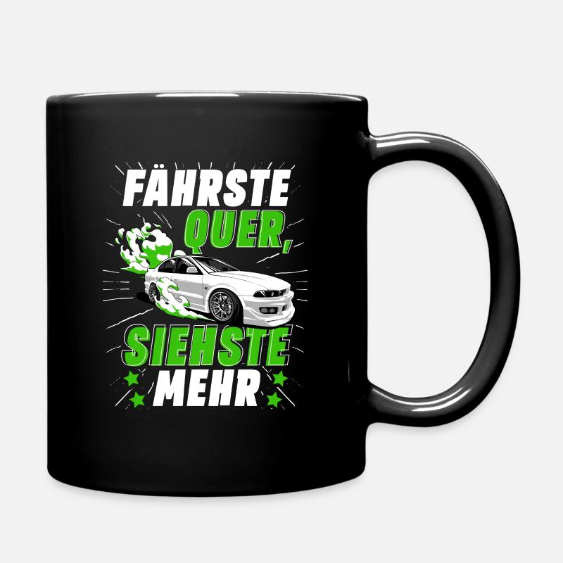 Fährste Quer siehste Mehr - Tasse einfarbig - Schwarz