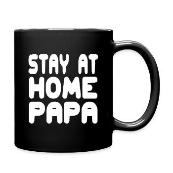 Stay At Home PAPA Retro Working At Home DAD - Full Colour Mug - black - Right