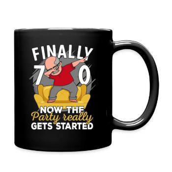 70th birthday man 70 years old 70th 70s grandpa - Full Colour Mug - black - Right