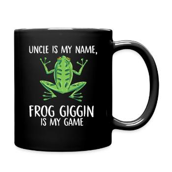 oncle est mon nom frog gigging est mon game Design - Mug uni - noir - Droite