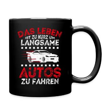 Auto Fan Tuner Sportwagen Geschenk Motorsport Lieb - Tasse einfarbig - Schwarz - Rechts