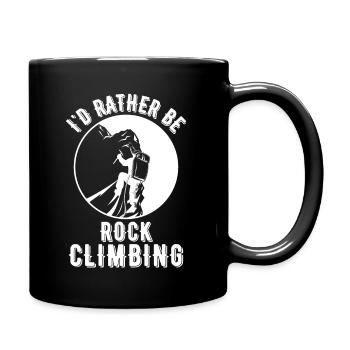 I D RATHER BE ROCK CLIMBING 2 - Mug uni - noir - Droite