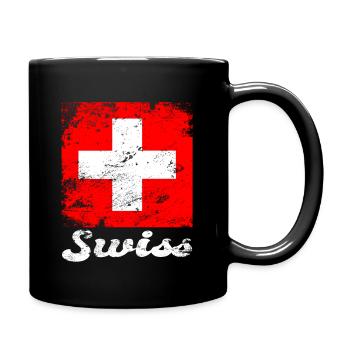 T-shirt Idée cadeau Suisse du 1er août - Mug uni - noir - Droite