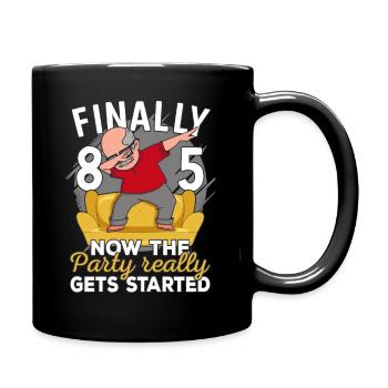 85. Geburtstag Mann 85 Jahre alt 85ter 85er Opa - Tasse einfarbig - Schwarz - Rechts