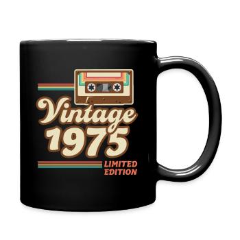 Né 1975 Année de construction Idée cadeau vintage rétro - Mug uni - noir - Droite