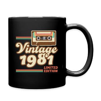 Né 1981 Année de construction Idée cadeau vintage rétro - Mug uni - noir - Droite