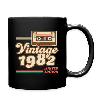 Millésime 1982 Année de construction Idée cadeau vintage rétro - Mug uni - noir - Droite