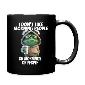C’est drôle de dire que je n’aime pas les gens du matin... - Mug uni - noir - Droite