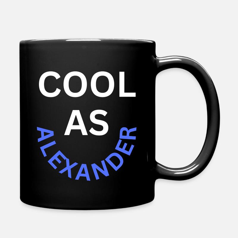 Cool as Alexander Name - Full Colour Mug - black