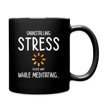 Désinstaller le yoga méditant le stress - Mug uni - noir - Droite