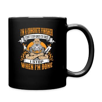 Betonpolierer Betonfertiger Bauarbeiter Beton Zeme - Tasse einfarbig - Schwarz - Rechts