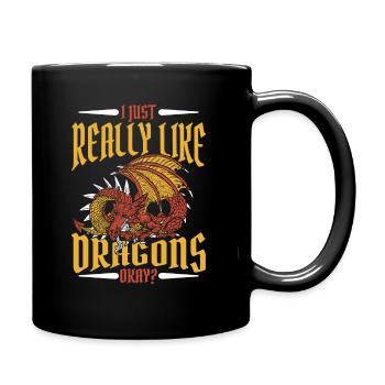 Dragon Mystical Dragon Fantasy - Full Colour Mug - black - Right