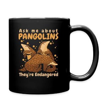Pangolin Animal Pangolins Endangered Ar - Full Colour Mug - black - Right